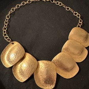 Kenneth Lane Vintage 1980s Gold Dipped Costume Necklace
